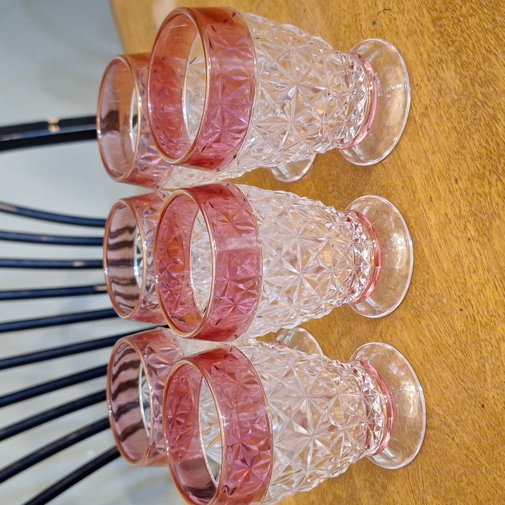 Tiffin Franciscan Vintage Juice Glasses. Set Of 6